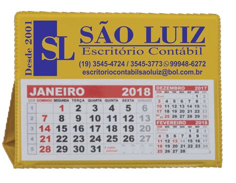 100 Calendário de Mesa Pequeno em PVC Personalizado Elo7