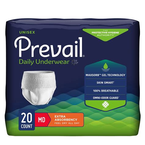 Prevail Pv Unisex Adult Incontinence Underwear Medium Size Extra