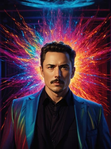 Premium Ai Image Nicholas Tesla Embracing Electric Euphoria