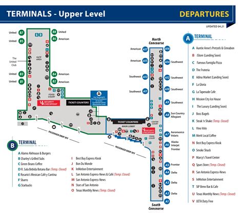 San Antonio Airport Terminal Map (2024) - All Maps