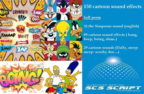 Second Life Marketplace Scs Script 150 Cartoon Sounds 32 The