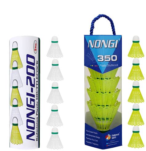 Buy Nongi And Badminton Plastic Shuttlecocks Combo Pack Of