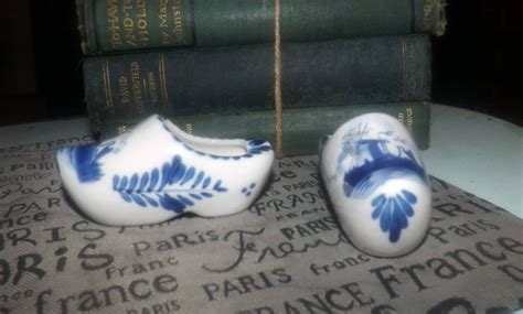 Pair Of Vintage S Delft Blauw Delftware Hand Painted Dutch