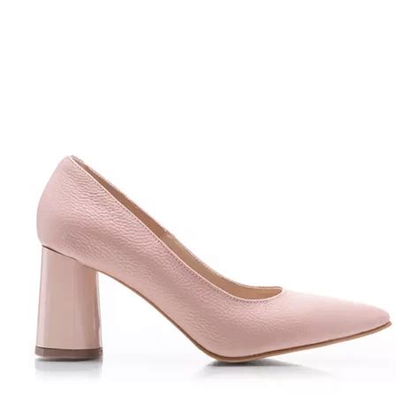 Pantofi eleganți damă din piele naturală Nude Box