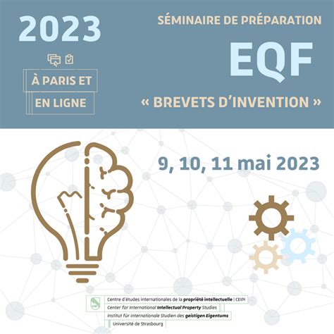 S Minaire De Pr Paration L Eqf Brevets D Invention Dition En