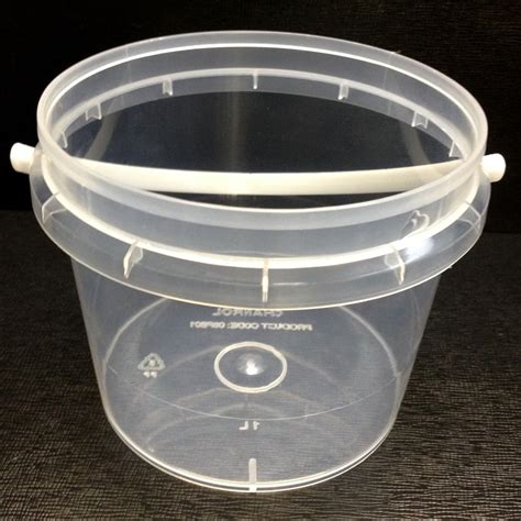 L Tamper Evident Food Bucket With Handle Australian Made Plastic