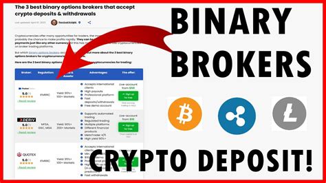 3 Best Binary Options Brokers With Crypto Deposit Withdrawal YouTube