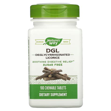 Natures Way Dgl Deglycyrrhizinated Licorice 100 Chewable Tablets