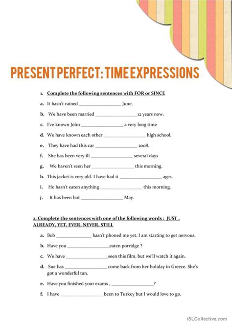 Time Expressions English Esl Worksheets For Distance Learning And Hot