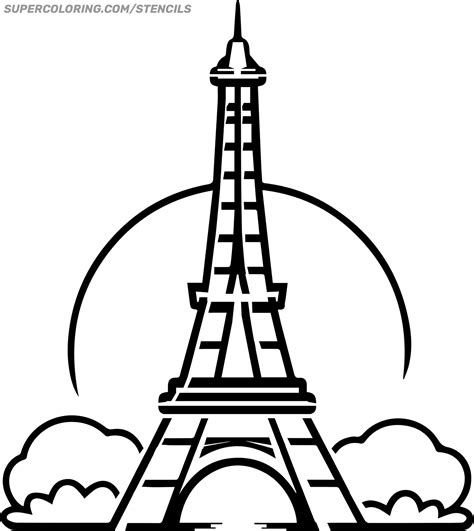 Eiffel Tower Stencil Free Printable Papercraft Templates