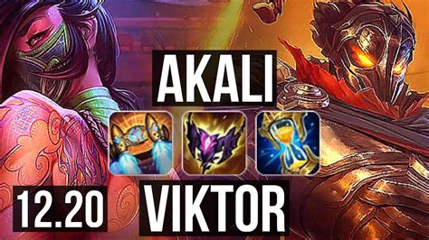 AKALI Vs VIKTOR MID 2 2M Mastery 1500 Games 10 3 8 Dominating