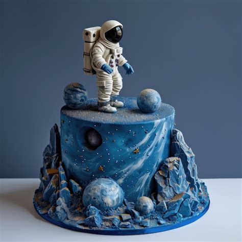 Un délicieux gâteau d astronaute en 3D Photo Gratuite