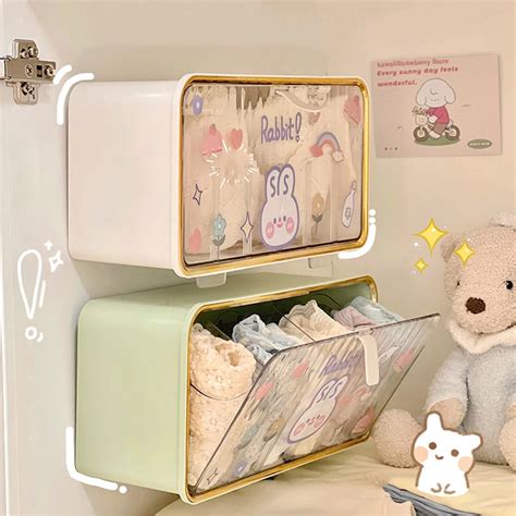 Caja De Almacenamiento Kawaii Montada En La Pared Cajas Organizadoras