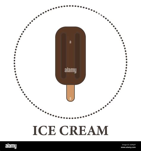 Realistic Ice Cream On Popsicle Stick On White Background Vector