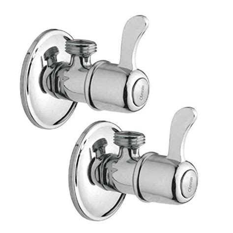 Buy Oleanna Magic Brass Silver Angle Valve With Wall Flange Pack Of 2