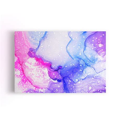 Tons De Rosa E Roxo Abstrato Tinta Quadro Canvas Loja PlimShop