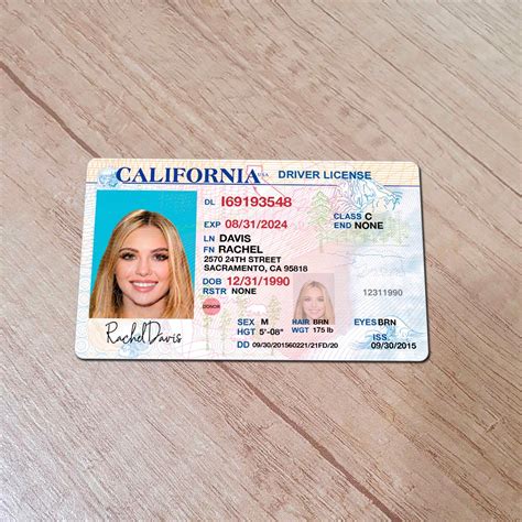 California Drivers License Template Free Printable