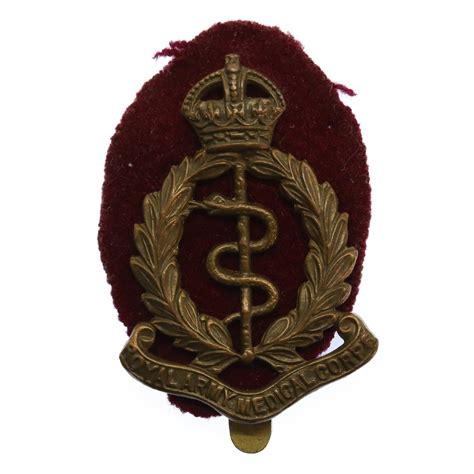 Royal Army Medical Corps R A M C Brass Cap Badge King S Crown