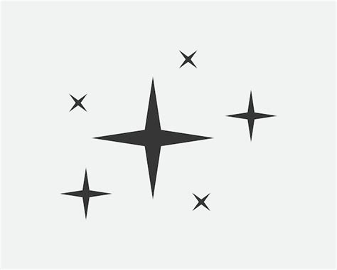 Premium Vector | Stars vector icon Abstract star symbol black and white ...