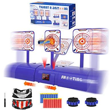 Electronic Shooting Target for Nerf Gun Digital Scoring Auto Reset Target with Refill Darts ...