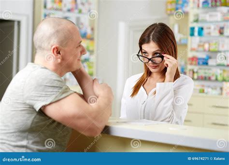 Pharmacy Desk Flirt Stock Image Image Of Indoors Medicine 69674271