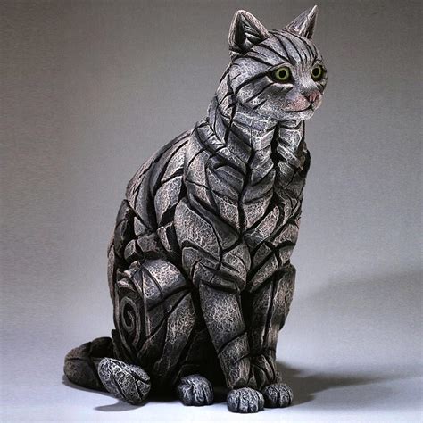 Cat Sitting Tabby Ed26t Edge Sculpture By Matt Buckley