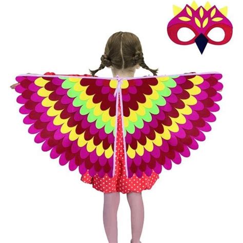 Costume Dailes Doiseaux Pour Enfants Lot De 2 Rose Costume De