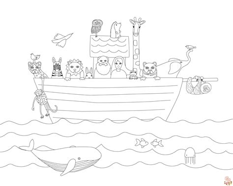 Free Noahs Ark Coloring Pages For Kids Printable And Easy