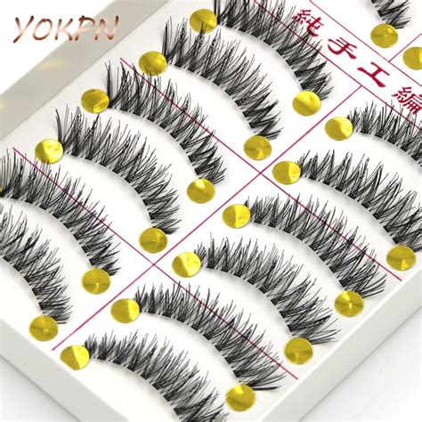 YOKPN 10 Pairs Natürliche Lange Falsche Wimpern Schlanke Modelle