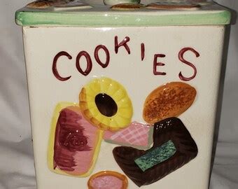 COOKIE JAR Cookies All Over Napco 1950s Stamped C3541 Etsy