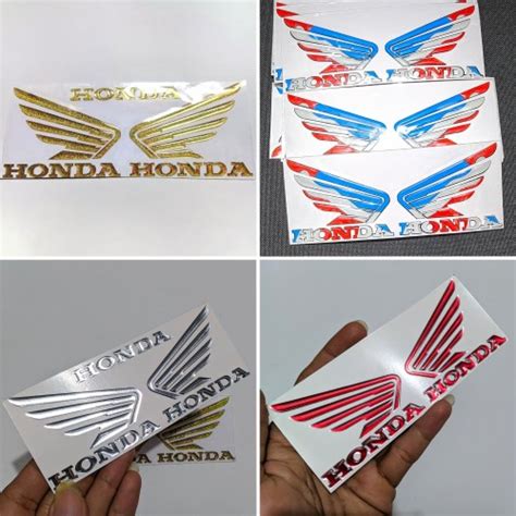 Jual Emblem Wing Sayap Honda Ukuran Sedang Stiker Timbul Sticker Motor