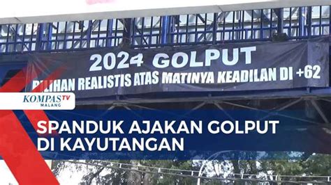 Muncul Spanduk Ajakan Golput Pemilu 2024 Di Kota Malang Begini Respon KPU