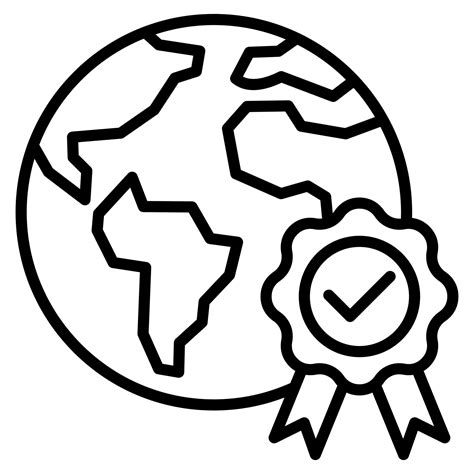 Global Quality Assurance Icon line vector illustration 35535737 Vector