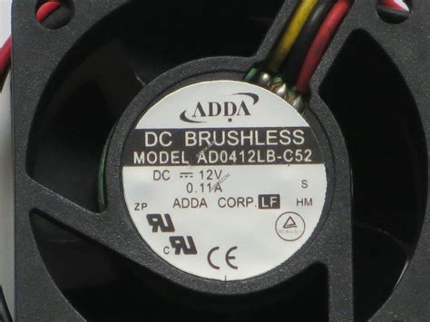 ADDA AD0412LB C52 12V 0 11A 3wires Cooling Fan