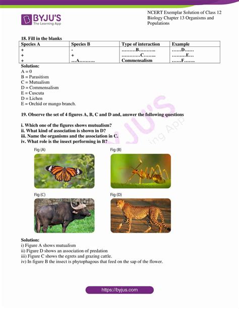 Ncert Exemplar Solutions Class Biology Chapter Organisms And