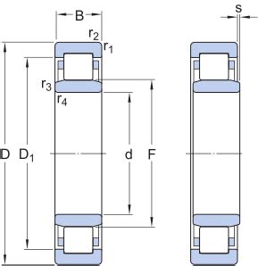 斯凯孚 SKF NU 230 ECM C3 单列圆柱滚子轴承