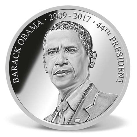 Barack Obama Commemorative Coin Silver Plated Silver American Mint