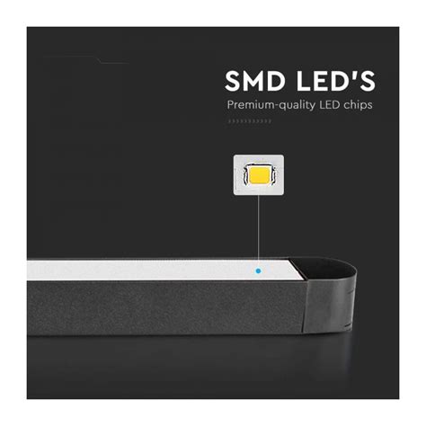 22W LED Магнитен Линеен Осветител 3000K Черно Тяло