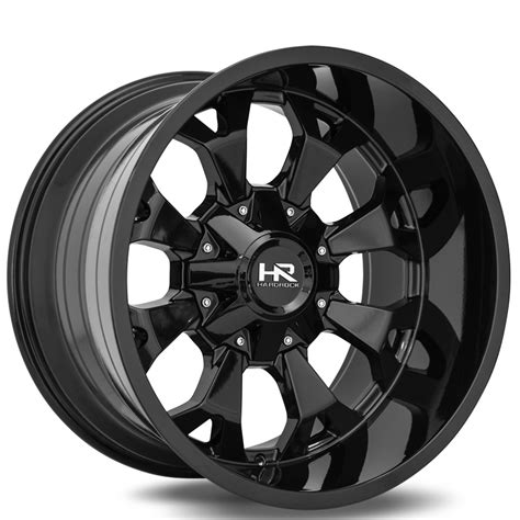 20 Hardrock Wheels H711 Devastator Gloss Black Off Road Rims HDR058 1