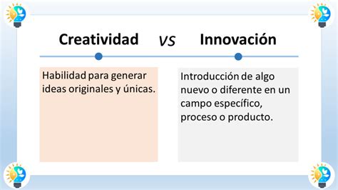 Cuáles son las diferencias entre innovación y Creatividad