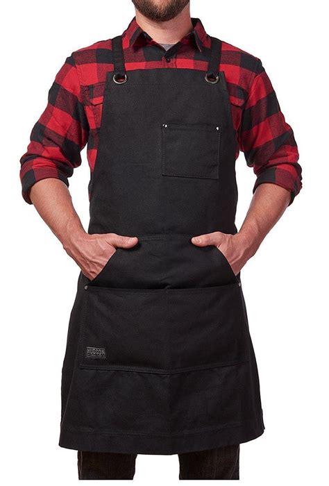 Hudson Durable Goods Hdg901 Heavy Duty Waxed Canvas Work Apron Black