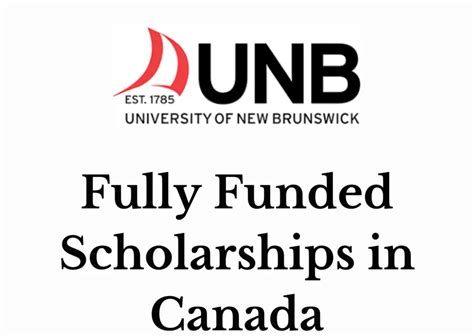 The University Of New Brunswick Scholarships 2024 (fully Funded): Apply ...