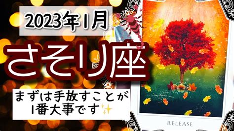 【さそり座♏️2023年1月】🔮タロットリーディング🔮〜本格的に始める前に、まずは手放しましょう 〜 Youtube