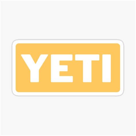 "Yellow Yeti Sticker" Sticker for Sale by brookehend | Redbubble