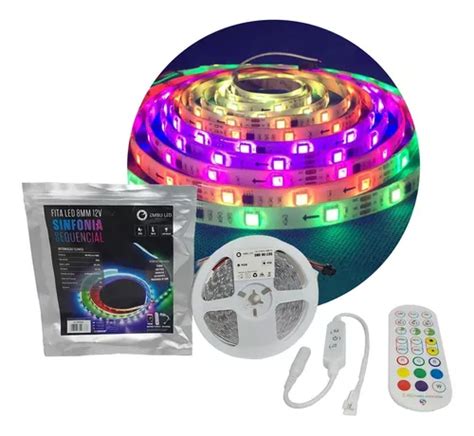 Fita Led Digital Rgb Sequencial Decorativa Controle App W Frete Gr Tis