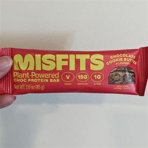 Misfits Chocolate Cookie Butter Protein Bar Review Abillion