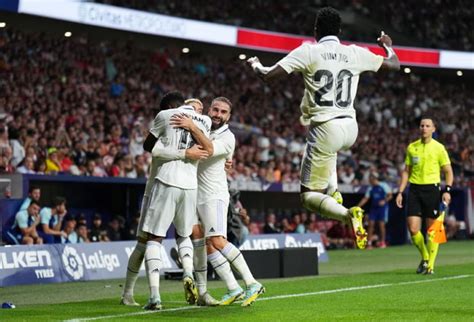 Vinícius Junior baila Rodrygo decide e Real vence Atlético de Madrid