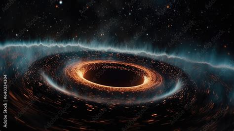 Artistic Interstellar Supermassive Black Hole In Outer Space Astronomy