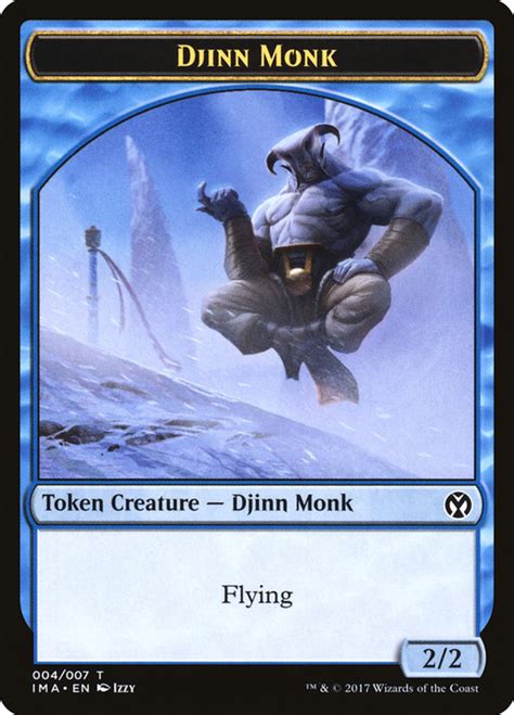 Djinn Monk Token Magic The Gathering Mtg Cartas