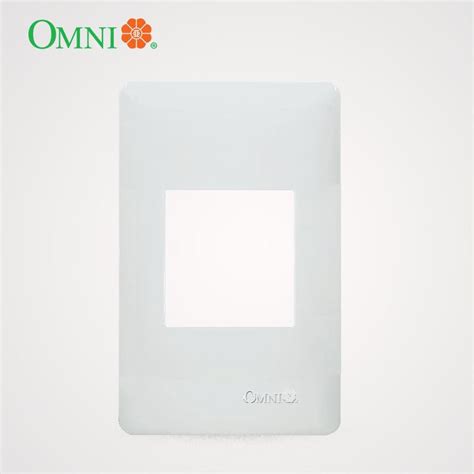 OMNI 1 Gang Plate For Universal Outlet With Ground And Aircon Tandem